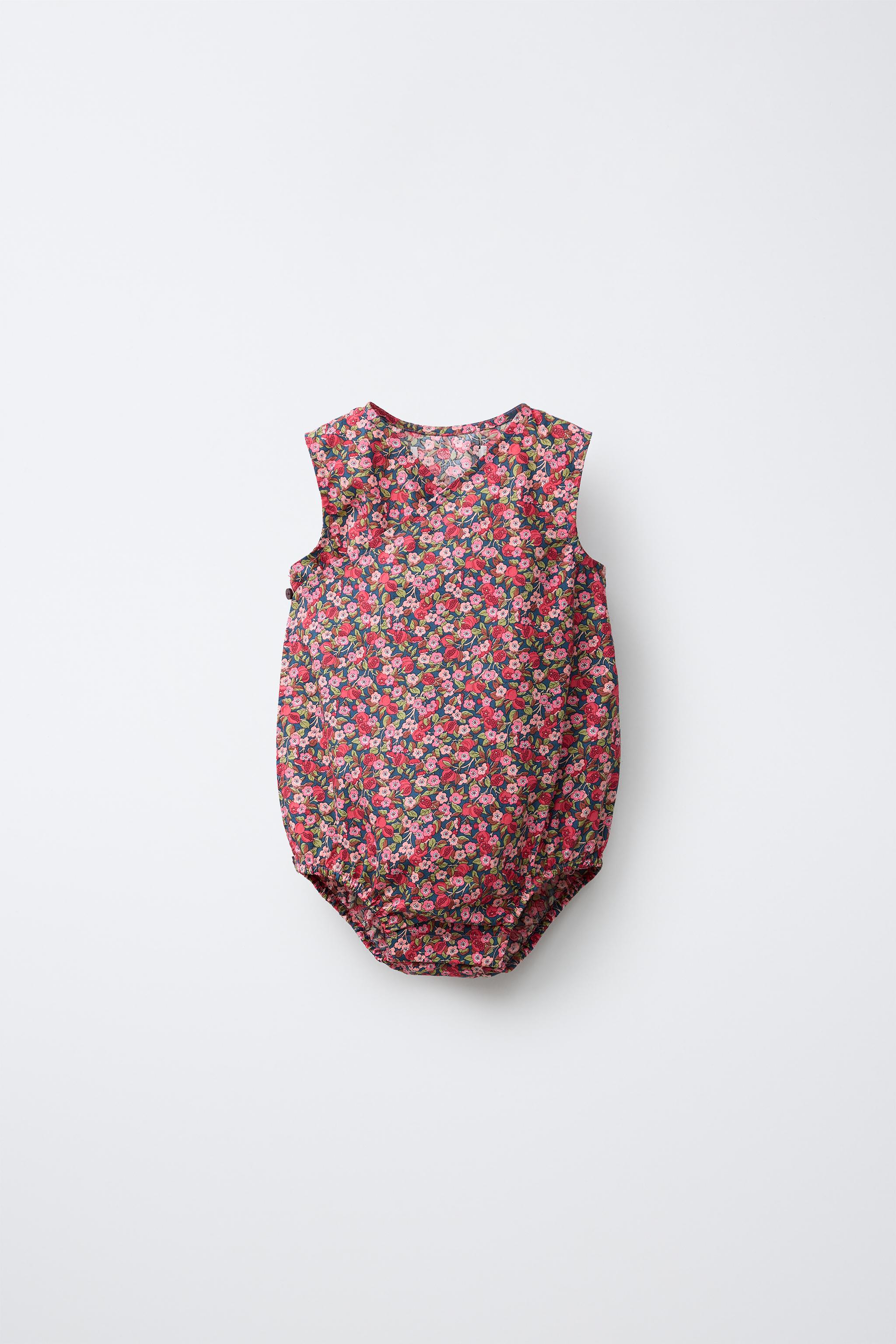 FLORAL PRINT ROMPER MADE WITH LIBERTY FABRIC